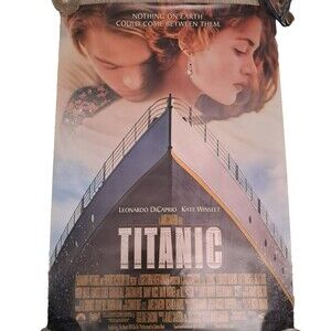 TITANIC Movie Poster Double Sided Original 27x40 Cameron Dicaprio